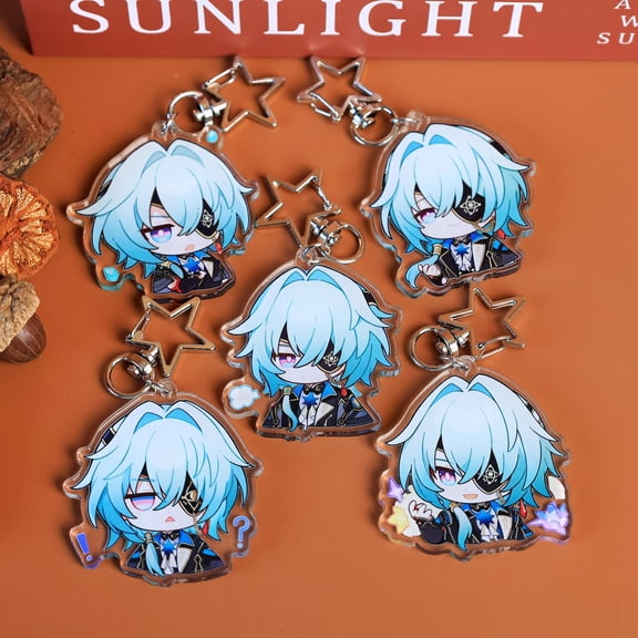 Honkai Star Rail Anaxagoras Acrylic Keychain, Chibi Style Collectible, random 1 pack