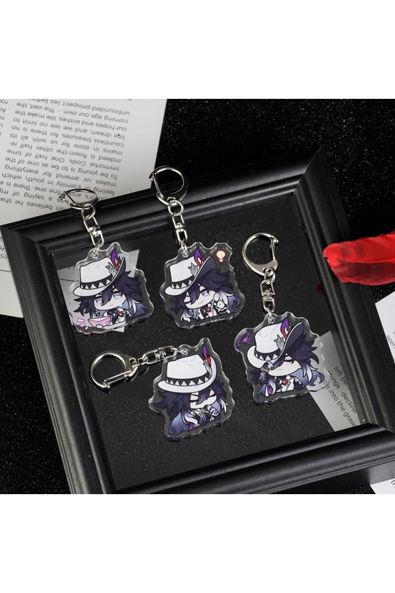 Honkai: Star Rail Ashveil Acrylic Keychain Set | Chibi Cowboy Character Keychains (1 keychain)