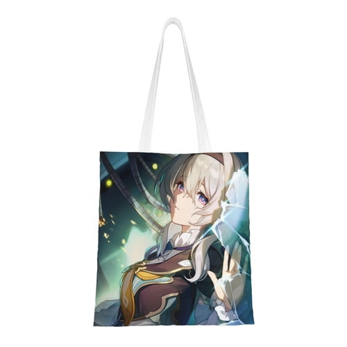 Honkai Star Rail Handbag 40.6 X 38.0 cm Canvas Totes Hand Shopping Bag With All Role's Print Impression For Daily Shopping Shoulder Bag​