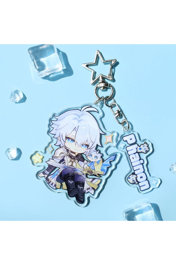 Honkai Star Rail Phainon Acrylic Keychain - Cute Chibi Character Key Ring for Anime Fans, Traveler Gift & Desk Decor