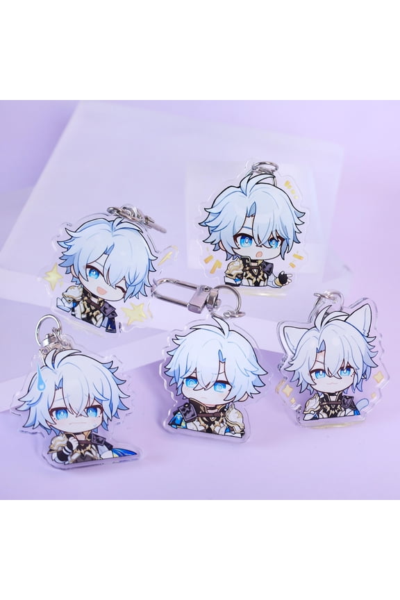 Honkai Star Rail Phainon Keychain: Chibi Acrylic Charm Backpack charms, con gift , gift for her