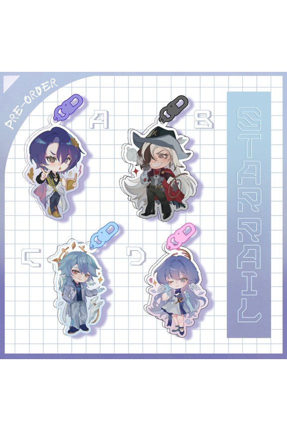 Honkai StarRail Keychains | Ratio | Sunday | Robin | Boothill (1 keychain)