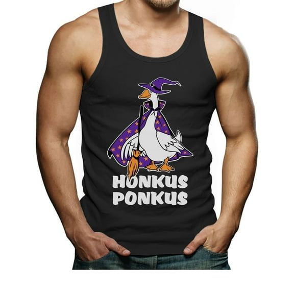 Honkus Ponkus Goose Shirt Funny Halloween Costume Witch Hat Men's Tank Top Large Black
