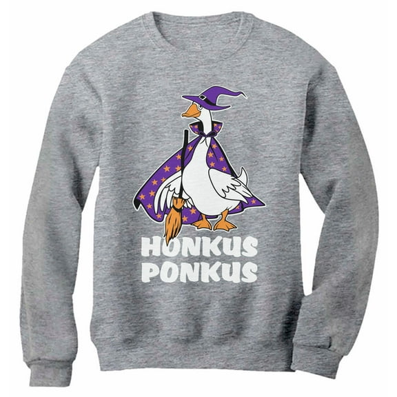 Honkus Ponkus Goose Shirt Funny Halloween Costume Witch Hat Sweatshirt XX-Large Gray