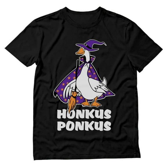 Honkus Ponkus Goose Shirt Funny Halloween Costume Witch Hat T-Shirt Small Black