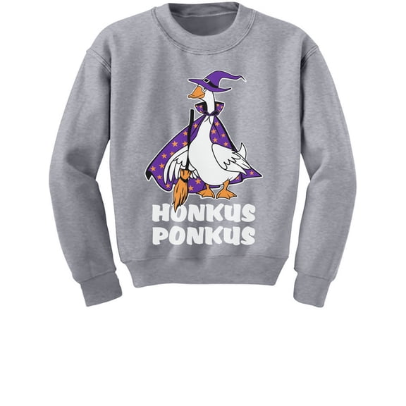 Honkus Ponkus Goose Shirt Funny Halloween Costume Youth Kids Sweatshirt Small Gray