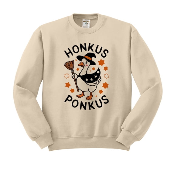 Honkus Ponkus Sweatshirt Unisex Large Sand