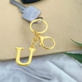 thumbnail image 1 of Honmine 1Pcs Gold Letter A-Z Keychain for Women Bag Charms Purse Charms For Handbags Metal Alphabet Initial Letter Keychain, 1 of 6
