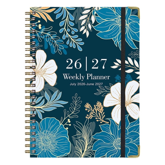 Honmine 2026 Model A5 Coil Notepad, Daily Planner Notebook for Work Schedule, Fitness Workout Log Book, 12 Month Calendar July 2026 to June 2027