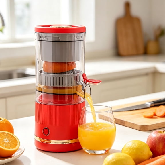 Honmine 2026 Upgraded Automatic Juicer, Rechargeable Separation Squeezer Machine, Vegetable Fruit Orange Lemon Grapefruit Press for Kitchen