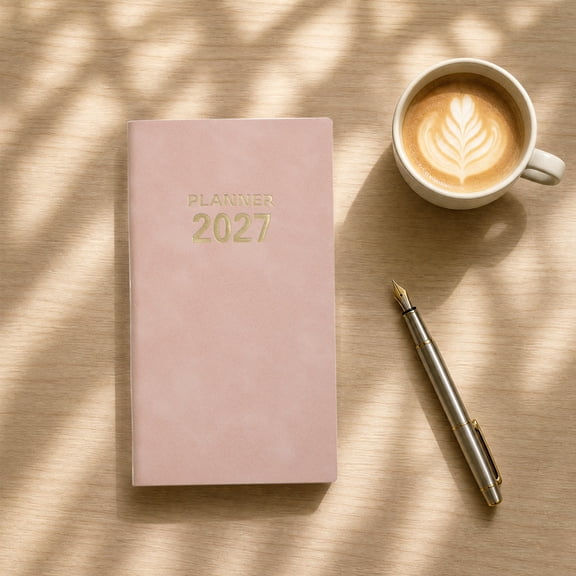 Honmine 2027 Daily Planner Portable Notebook, Spiral Bound Day Planner for Work Home, Academic Year Schedule Notebook with Tabs