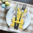 thumbnail image 1 of Honmine 4PCS Easter Cutlery Holders Felt Easter Bunny Tableware Utensil Holder Bag Silverware Pouch Bags for Knife Forks Organizer Home Spring Easter Party Table Decoration, 1 of 6