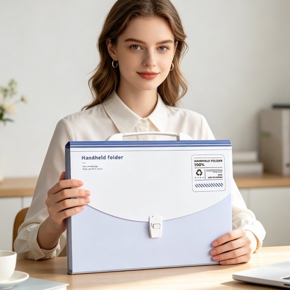 Honmine A4 Handheld Expanding File Organizer, Multi-Pocket Accordion Document Folder, Large Capacity Paper Storage Bag for Office File Sorting, Home Papers, Tax Records