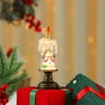 thumbnail image 1 of Honmine Battery Operated Lighted Flameless Candles Christmas Snow Globe Candle Light Swirling Water Glittering Spinning Candles for Home Decoration, 1 of 3