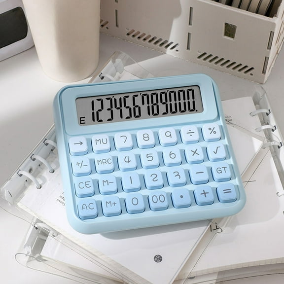 Honmine Calculator, Large Screen Keyboard Double Tilt Multi Functional, Financial Office Desktop Calculator with 12 Digit Display, for Accounting, Business, Tax, Angled View