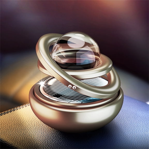 Honmine Car Air Freshener Solar Energy, Solar-Powered Car Air Freshener & Aroma Diffuser, Rotating for Car Interior, Automatic Rotation Dashboard Decoration