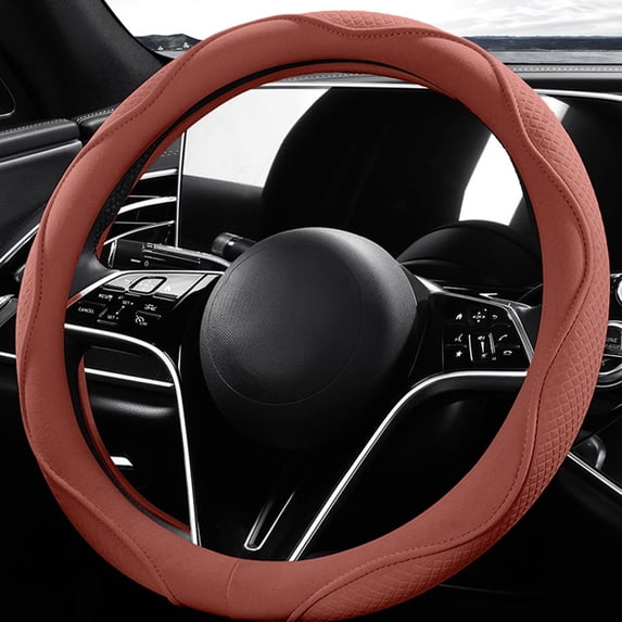 Honmine Car Steering Wheel Cover, Non-Slip Grip Steering Wheel Protector, Universal Fit Anti-Sweat Steering Wheel Cover for Driving Comfort and Control
