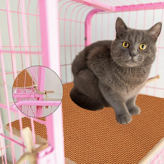 Honmine Cat Litter Mat, Inches Large Double Layer Honeycomb Cat Litter Trapping Mat, Non Slip Waterproof Urine Proof Cat Litter Box Mat for Floor, Kitty Litter Rug