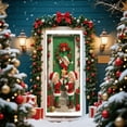 thumbnail image 1 of Honmine Christmas Door Curtain Banner, Outdoor Photo Background with Elves Celebration Design, Party Hanging Fabric Decor for Christmas Day Events, Seasonal Display, Festive Entrance Enhancement, 1 of 6