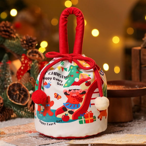Honmine Christmas Eve Packaging Bag, Gift Bag for and Candy, Handheld Holiday Gift Bag for Party, Gift Exchange, 2025 Design