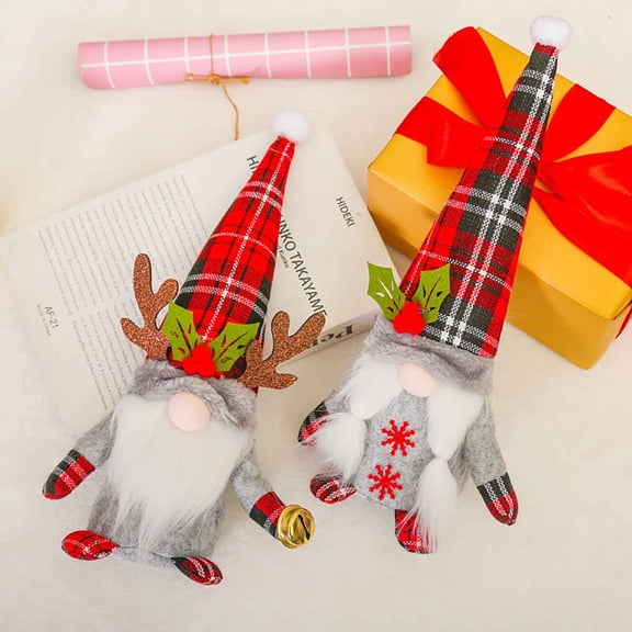 Honmine Christmas Gnome,Handmade Plush Sleigh Santa Claus Home Accessories,Desktop Holiday Figurines Doll Decoration