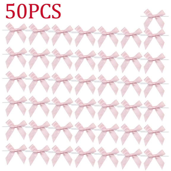 Honmine Christmas Magic Wand Ornaments, 50-Piece Set with Satin Ribbon Bows, Tree Decorating Kit with Multiple Styles, Craft Supplies