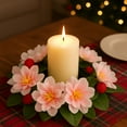 thumbnail image 1 of Honmine Christmas Peony Candlestick Garland, Floral Holiday Candle Centerpiece, Festive Table Garland for Mantelpiece Sideboard Dining Table, 1 of 6