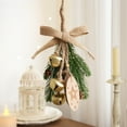 thumbnail image 1 of Honmine Christmas Small Bells Twines Decor, Bow Cones Pine Branches Wood Slices, Tree Decoration Scene Set Up Supplies for Holiday, Craft, Display, 1 of 6