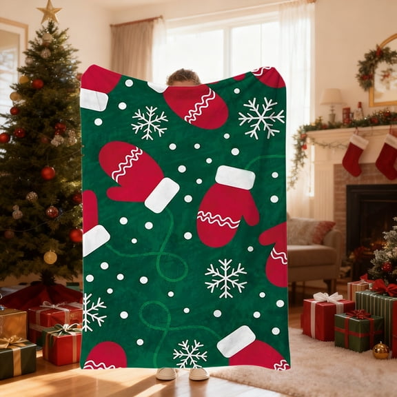 Honmine Christmas Themed Throw, 100x75cm Sofa Protection Cover with Seasonal Pattern, Home Decor Accent for Furniture, Comfort