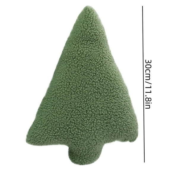 Honmine Christmas Tree Pillow,Plush Cute Cushion Stuffed Xmas Tree Decorative Throw Pillow for Living Room Bed Home Winter Holiday, Triangle