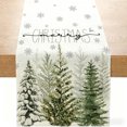 thumbnail image 1 of Honmine Christmas Tree Table Runner, Winter Holiday Dining Table Decoration, 13x72 Inch Kitchen Table Cover for Indoor Outdoor Party, Home, Festive Event, 1 of 6