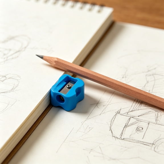 Honmine Colorful Pencil Sharpener Manual Pencil Cutter, Shape Sharpener Single Pack Assorted Color, Small Sharpener for Pencil Case