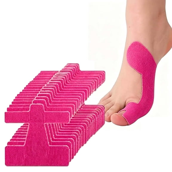 Honmine Cut Bunion Corrector Kinesiology Tape 20 Pack, Breathable Elastic Bunion Relief Sticker, For Big Toe Alignment Waterproof Adhesive Foot Support Patch