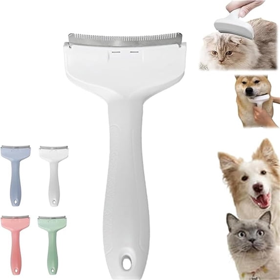 Honmine Deshedding Comb for Dogs, Small Size Grooming Brush for Shedding, Pet Deshedder Tool with Stainless Blade for Short Hair and Fine Fur