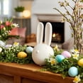 thumbnail image 1 of Honmine Easter Ceramic Bunny, Cute Rabbit Figurine Ornament, Desktop Living Room Decor, TV Cabinet Tabletop Statue, 1 of 9