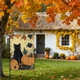 thumbnail image 1 of Honmine Fall Cat Pumpkin Garden Flag for Outside 12x18 Inch Double Sided Burlap Autumn Thanksgiving Maple Leaf Sunflower Flowers Farmhouse Holiday Rustic Outdoor Yard Flag Home Decorations, 1 of 6