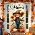 thumbnail image 1 of Honmine Fall Door Cover Autumn Pumpkin Front Door Hanging Banner Thanksgiving Harvest Photo Background for Autumn Holiday Party Decorations and Supplies, 71 x 35 Inches, 1 of 6