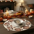 thumbnail image 1 of Honmine Fall Linen Maple Pumpkin Print Round Placemats Home, Decoration Vibe Arrangement Sunflower Round Fall PlacematsThanksgiving Round Table Mats for Dining Decoration, 1 of 6