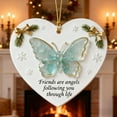 thumbnail image 1 of Honmine Friends are Angels Butterfly Christmas Ornament, Butterfly Friendship Ornaments for Christmas Tree, Timeless Friendship Heart Keepsake, Memorial Gifts Ornaments for Friends, 1 of 9