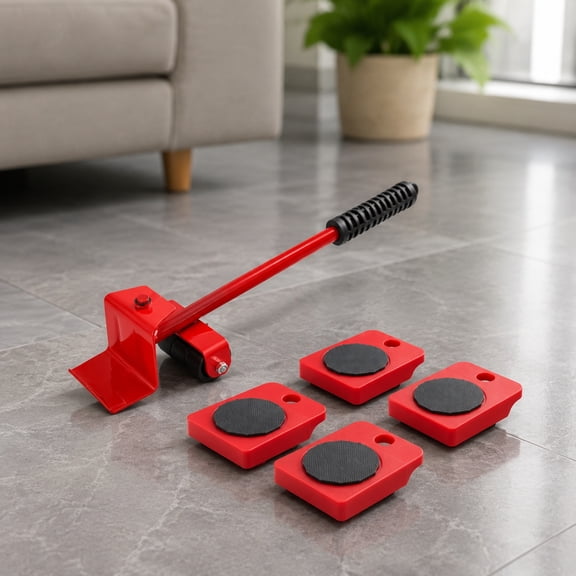 Honmine Furniture Moving Tool with Pulley System, Heavy Duty Slider for Bed Sofa Appliances, Effortless Moving Aid for Hard Floors Carpet Indoor