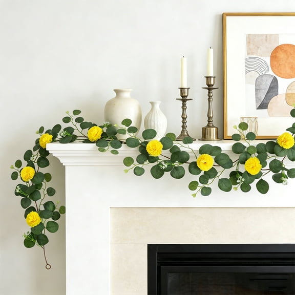 Honmine Garland Artificial Ivy Garland Fake Hanging Vines, Fake Ivy Leaves Table Decor Green Hanging Vines, Artificial Vine Plant for Wedding Arch