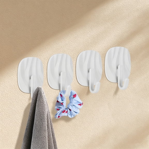Honmine Hanging Hook Adhesive Hook Kitchen, Wall No Drilling No Marks Strong Adhesive, Door Rear Wall Hanging No Nail for Towel Robe or Sponge