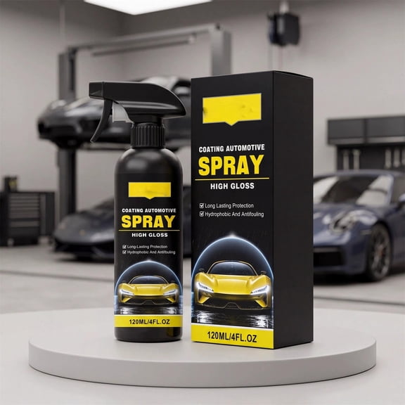 Honmine High Gloss Car Coating Spray, 4oz Hydrophobic Nano Ceramic Coating, Water Repellent Paint Protection Polish for Auto, Truck, Motorcycle, RV