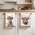 thumbnail image 1 of Honmine Highland Cow Kitchen Towels, Absorbent Dish Cloths, Farmhouse Hand Towels, Decorative Tea Towels, Linen Kitchen Linens, 1 of 6