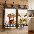 thumbnail image 1 of Honmine Highland Cow Kitchen Towels, Absorbent Dish Cloths, Farmhouse Hand Towels, Decorative Tea Towels, Linen Kitchen Linens, 1 of 6