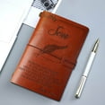 thumbnail image 1 of Honmine Leather Travel Journal Notebook, Personalized Writing Sketchbook Diary, Reusable Memo Book for Daily Notes, Journey Recording, Memory Keeping, 1 of 6