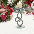 thumbnail image 1 of Honmine Lotus Flower Candle Holders, Crystal Glass Centerpiece for Christmas Decor, Wedding Dining Table Festive Decor for Living Room, Mantle, Home, 1 of 6