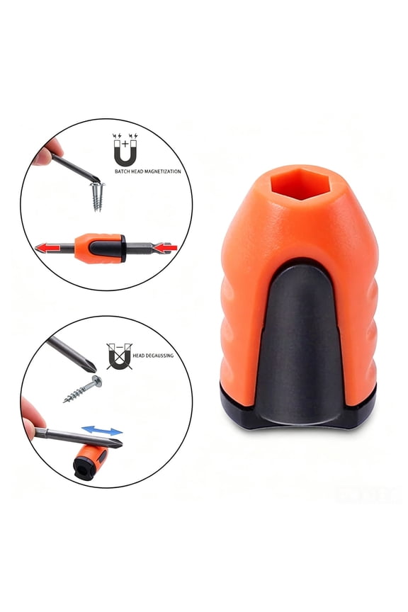 Magnetic Sleeve Screwdriver Bit Holder, Universal Magnetizer Ring for Drill Bits, Hand Tool Accessory for Workshop, Garage, and Home Repair