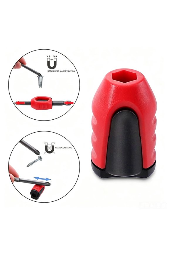 Magnetic Sleeve Screwdriver Bit Holder, Universal Magnetizer Ring for Drill Bits, Hand Tool Accessory for Workshop, Garage, and Home Repair