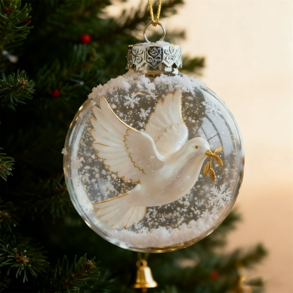 Honmine Marine & Forest Life Glass Decoraton Collection, Nature’S Birds Crystal Glass Ornament, Cardinal Bird Christmas Ornament, Keepsake Glasss Ball Decoration, Holiday Décor